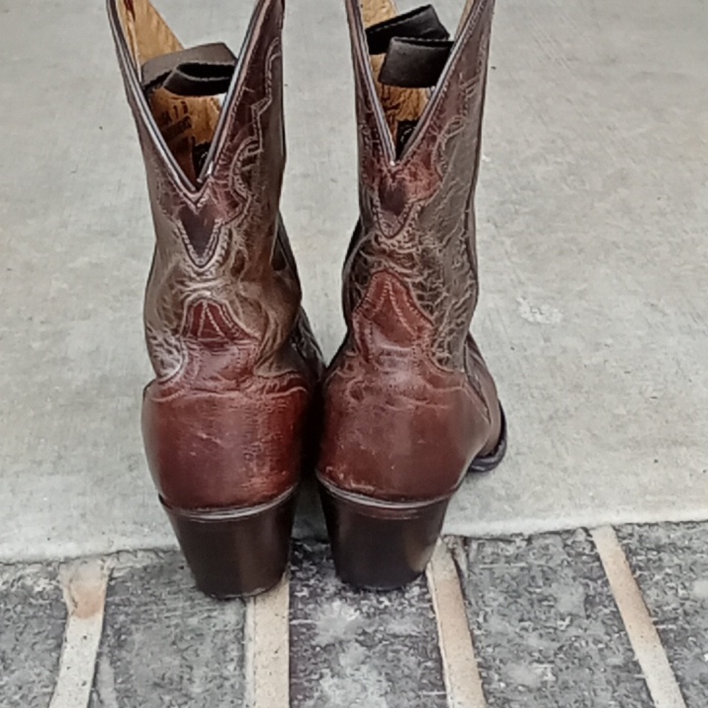 JB Dillon Women's Brown Goatskin South Western Leather Boots Date Night Country - Picture 3 of 5